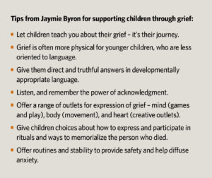 Tips for supporting grieving children